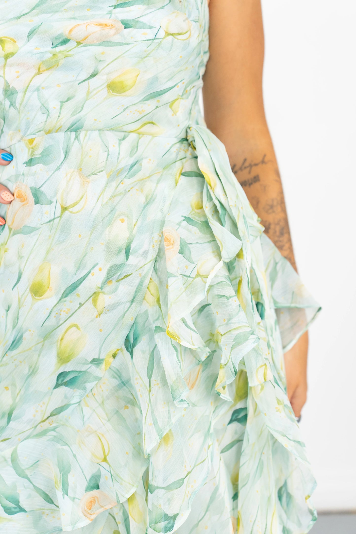 Candace Asymmetrical Ruffle Dress