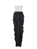 Tamryn Black White Polka Dot Sweetheart Maxi Dress