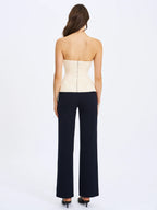 Yanin Navy Low Rise Straight Leg Pants