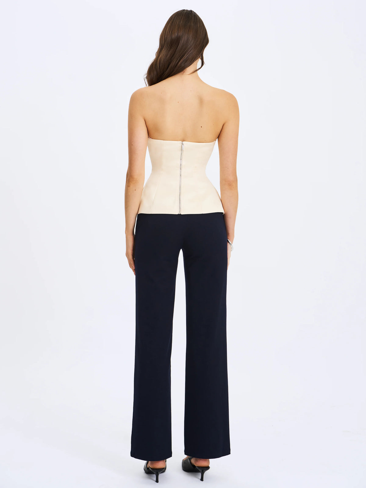 Yanin Navy Low Rise Straight Leg Pants