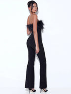 Kylan Black Feather Jumpsuit Archive Sale