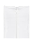 Umay White Drop Waist Satin Corset Bridal Gown