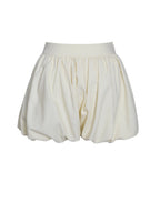 Quinzelle Butter Yellow Linen Bubble Shorts