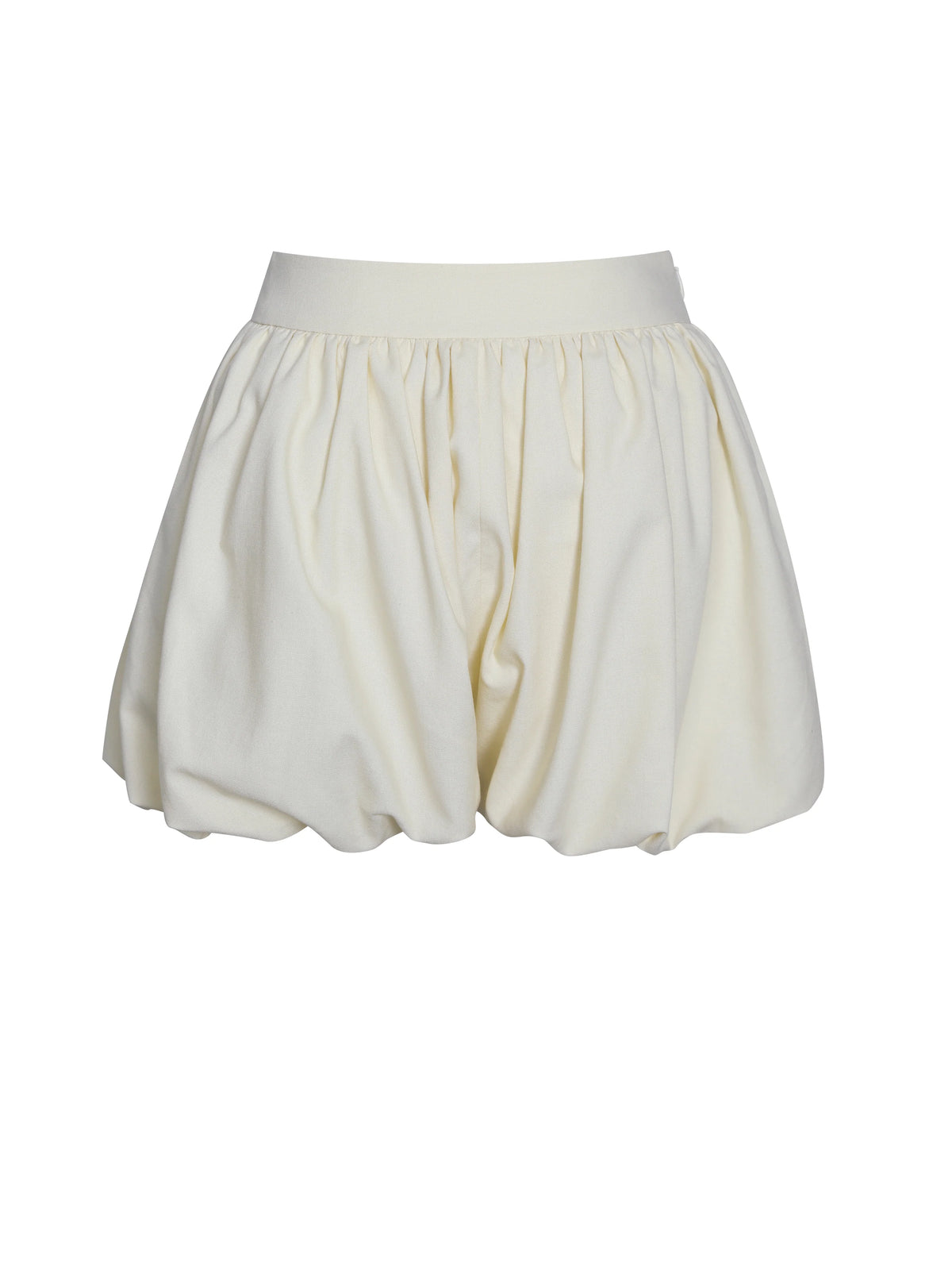 Quinzelle Butter Yellow Linen Bubble Shorts