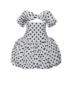 Umika Polka Dot Cotton Poplin Bubble Hem Mini Dress