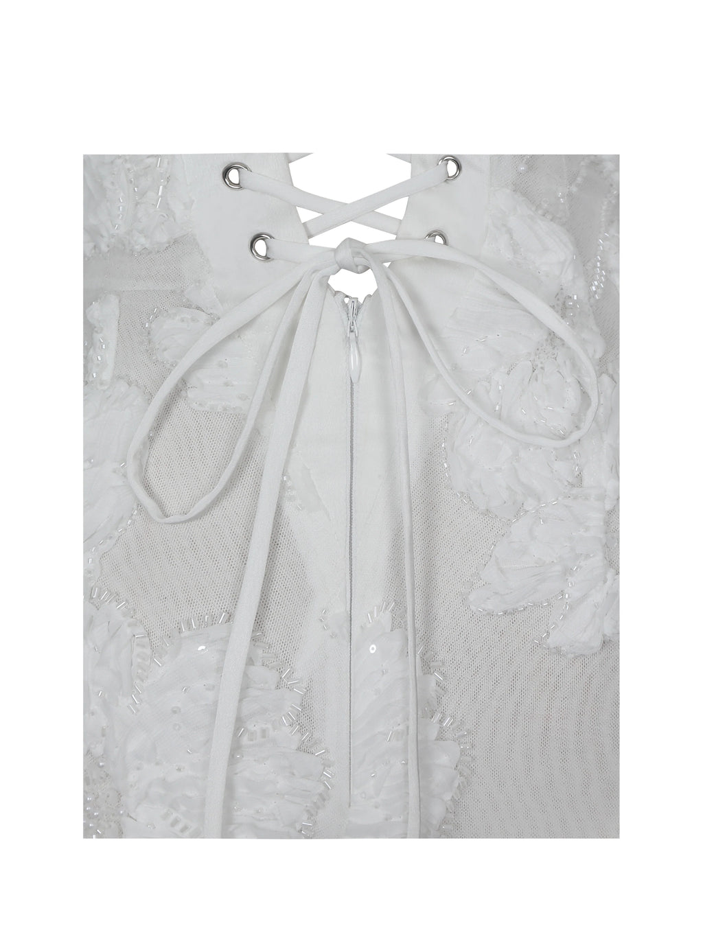 Raphaela White Floral Strapless Mermaid Wedding Dress