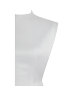 Vienna White Satin Mock Neck Mini Dress