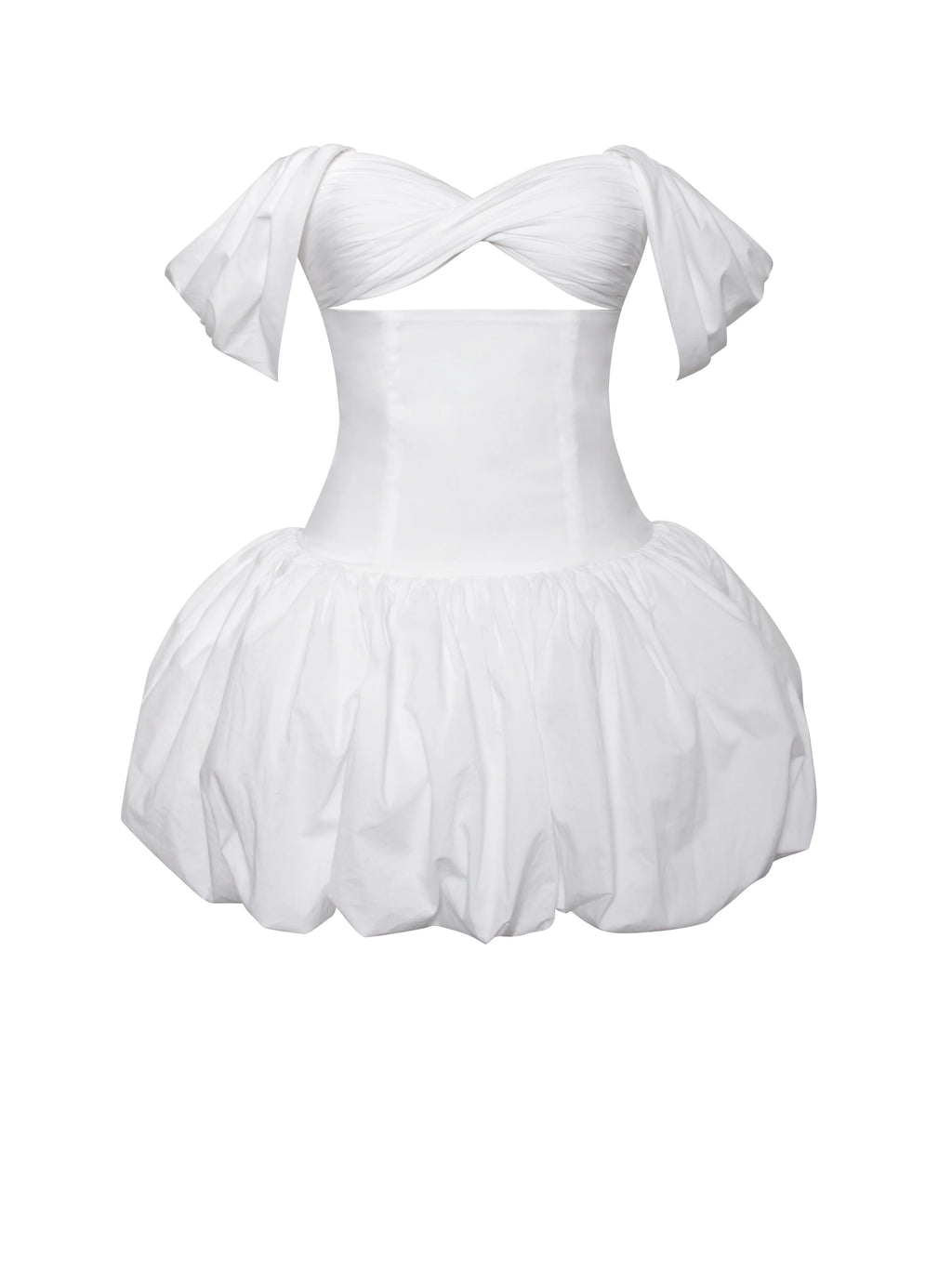 Umika White Bubble Hem Mini Dress Archive Sale