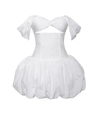 Umika White Bubble Hem Mini Dress Archive Sale