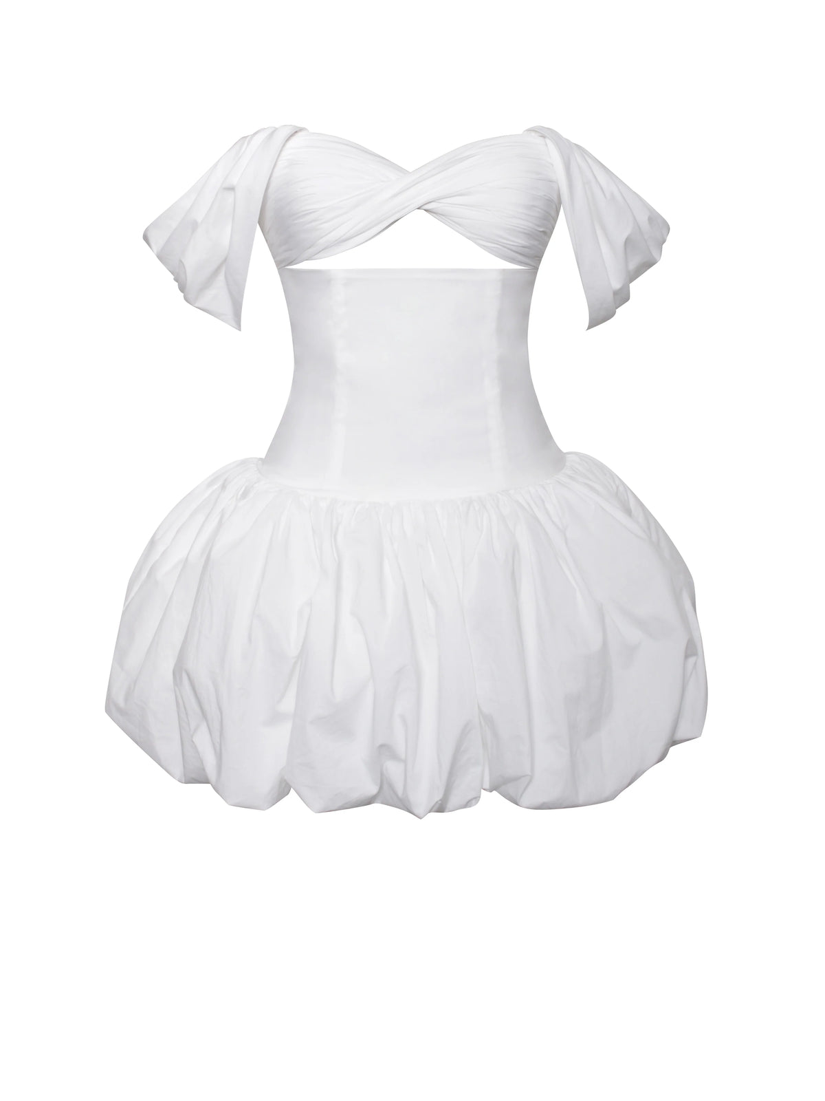 Umika White Bubble Hem Mini Dress Archive Sale