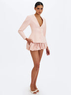 Savina Tulip Pink Taffeta Bubble Shorts