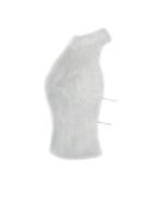 Oona White Backless Contoured Fur Halter Top
