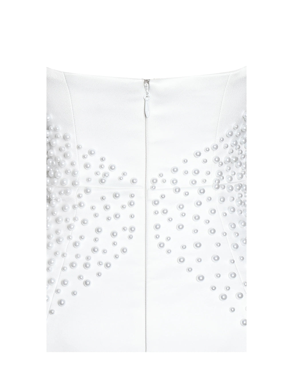 Tais Pearl Beaded Cocoon Shape Sleeveless Mini Dress
