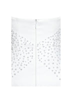 Tais Pearl Beaded Cocoon Shape Sleeveless Mini Dress