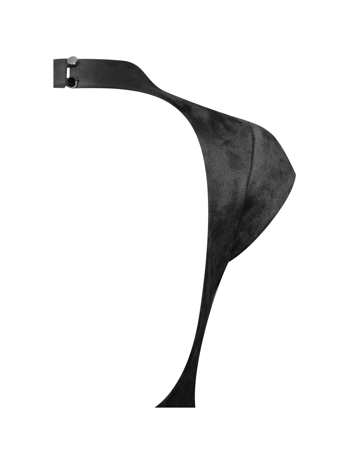 Jacqueline Backless Black Mini Puffy Suede Dress Archive Sale