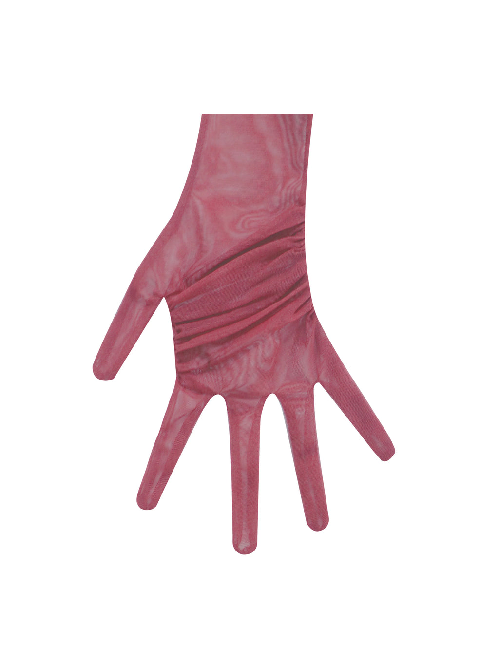 Qira Maroon Mesh Opera length Gloves