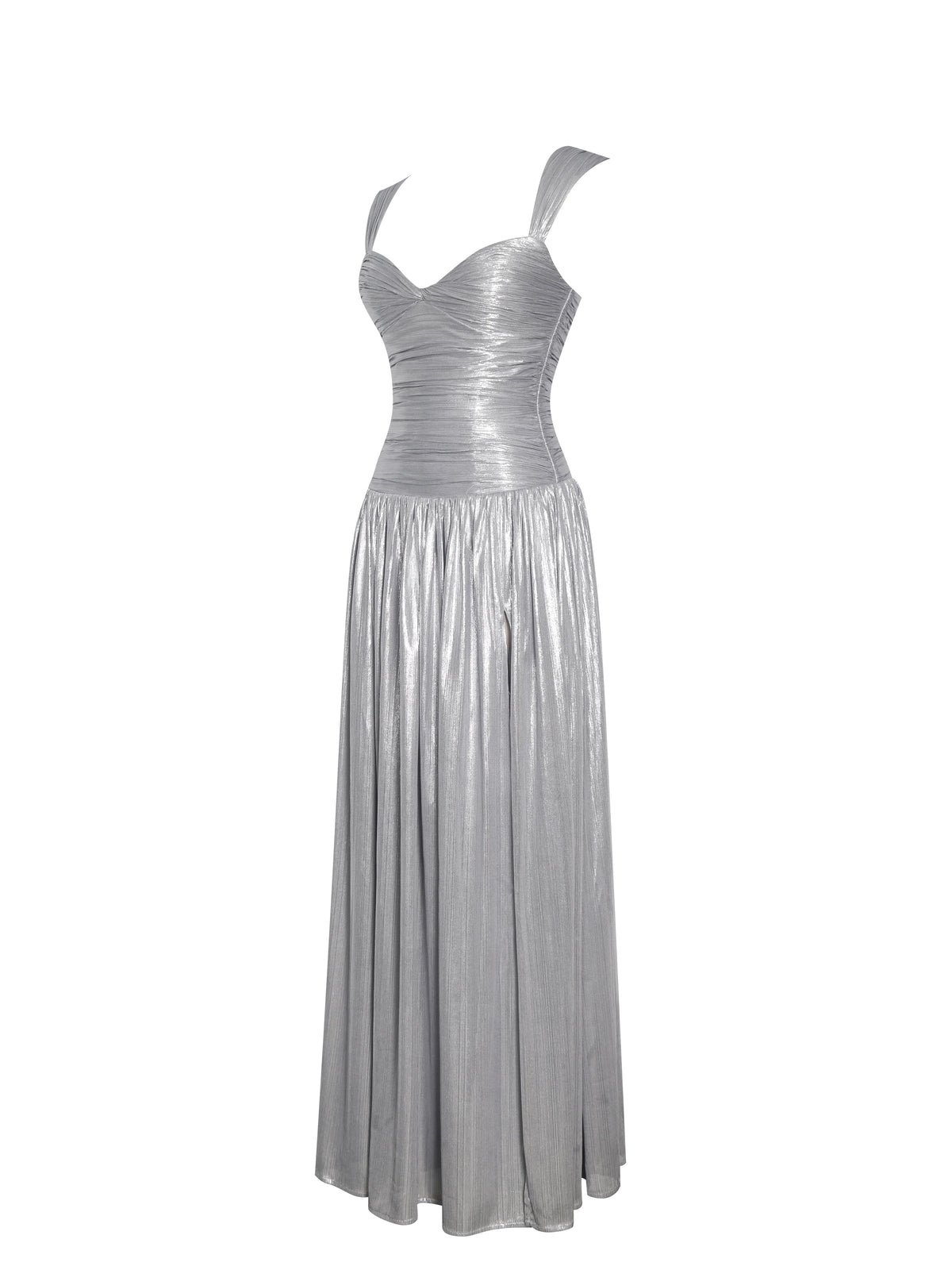 Palmer Silver Glitter Drop Waist Maxi Dress