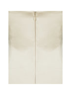 Gracie Butter Yellow Ruched Satin Midi Dress
