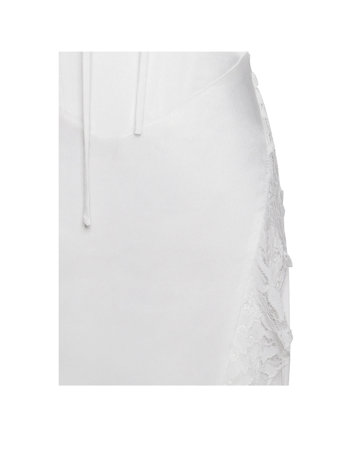 Freddie White Lace Satin Maxi Corset Dress