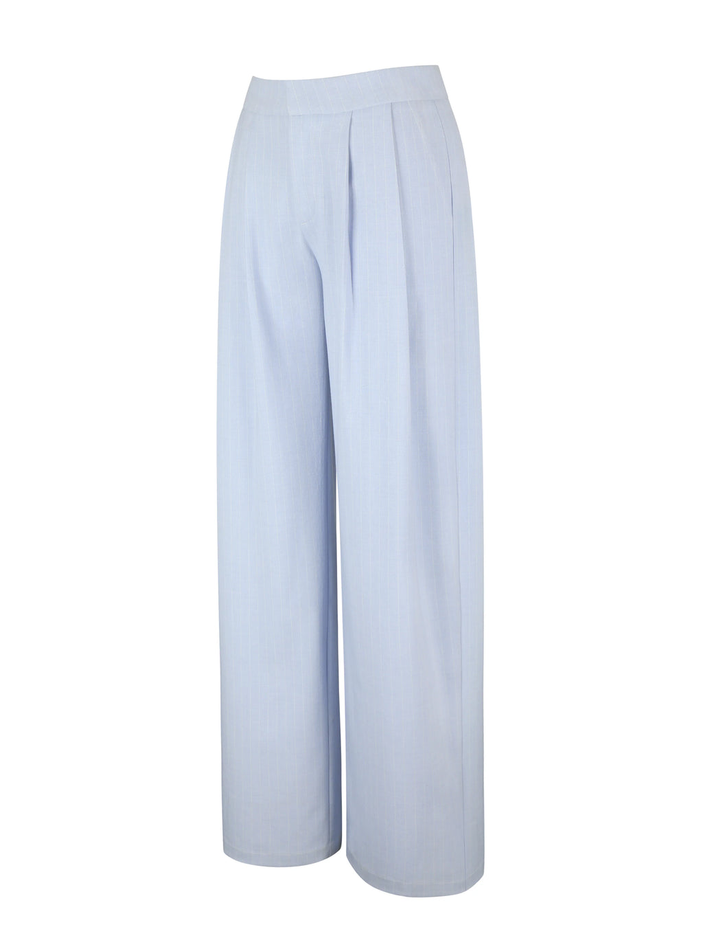 Reva Sky Blue Pinstripe Single Pleat Pants