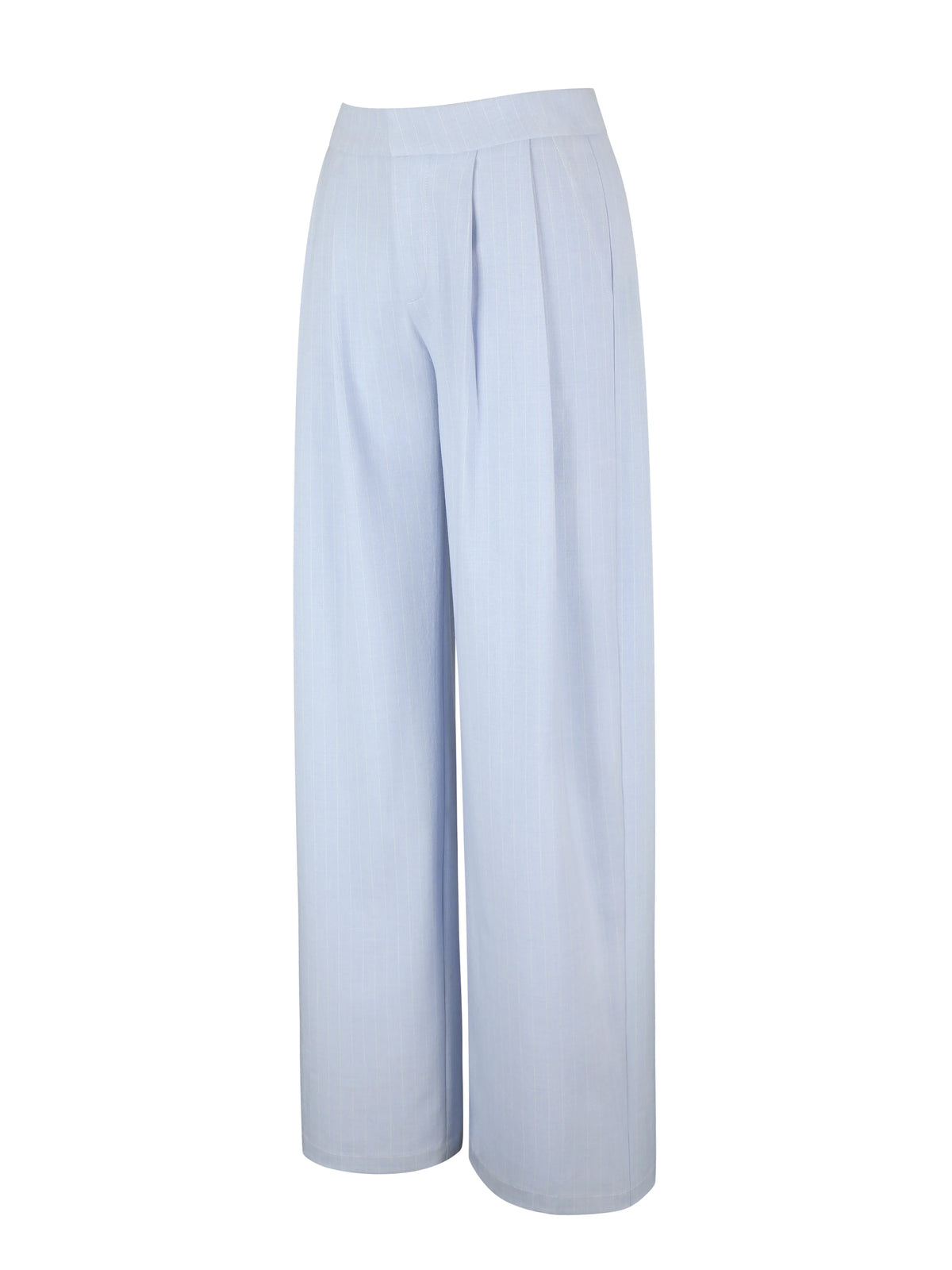 Reva Sky Blue Pinstripe Single Pleat Pants