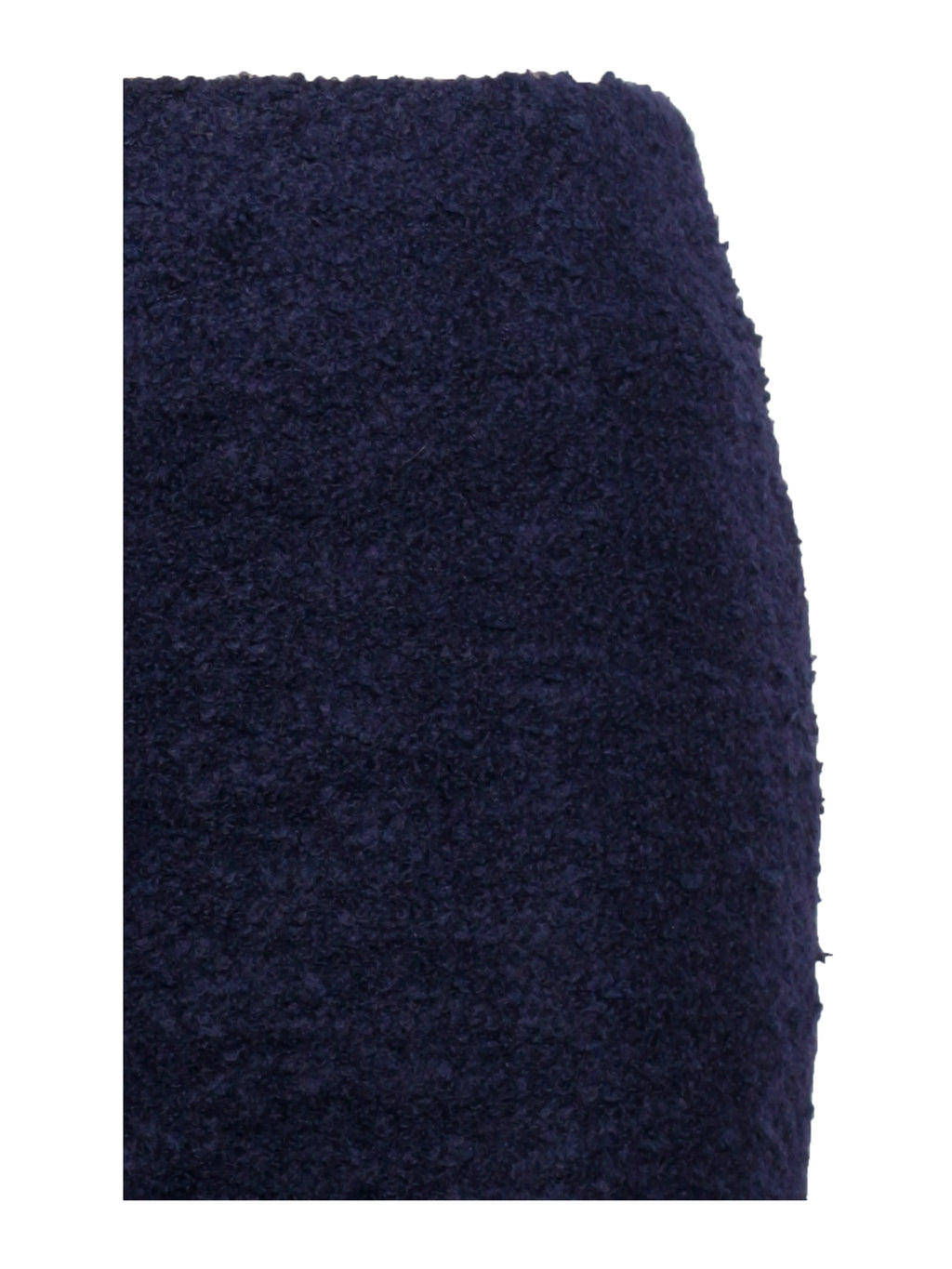 Wylda Navy Blue Boucle Wool Bodycon Mini Skirt Archive Sale