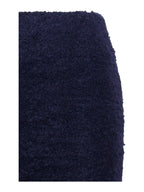 Wylda Navy Blue Boucle Wool Bodycon Mini Skirt Archive Sale