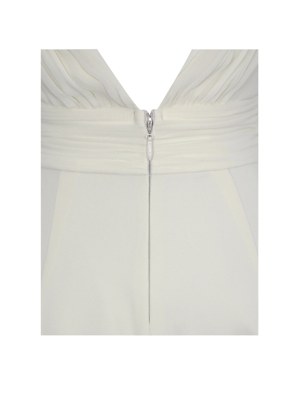 Harper Ivory Ruched V Neck Jumpsuit with Scarf