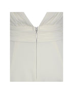 Harper Ivory Ruched V Neck Jumpsuit with Scarf