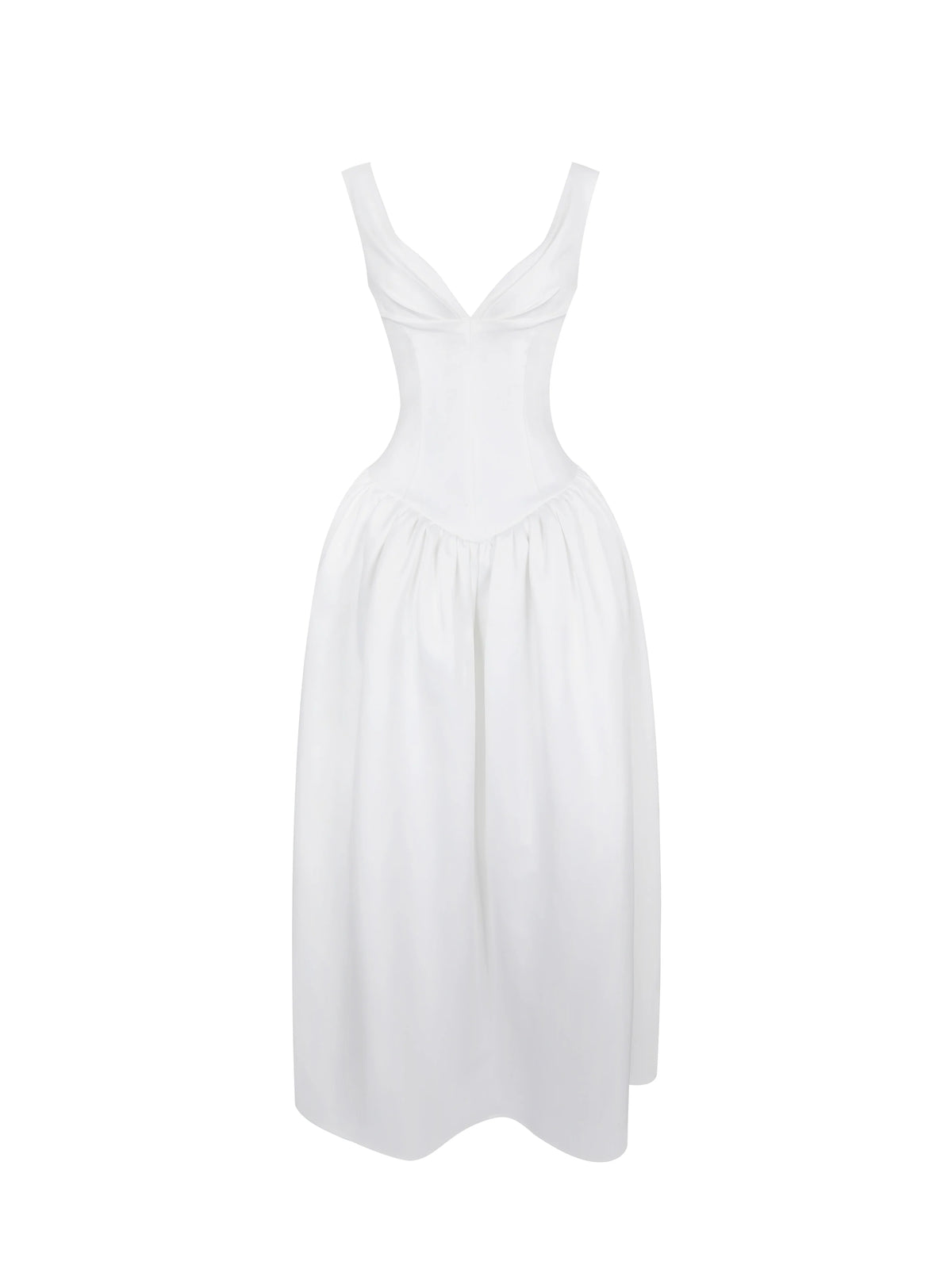 Siena White Satin Sweetheart Wedding Gown