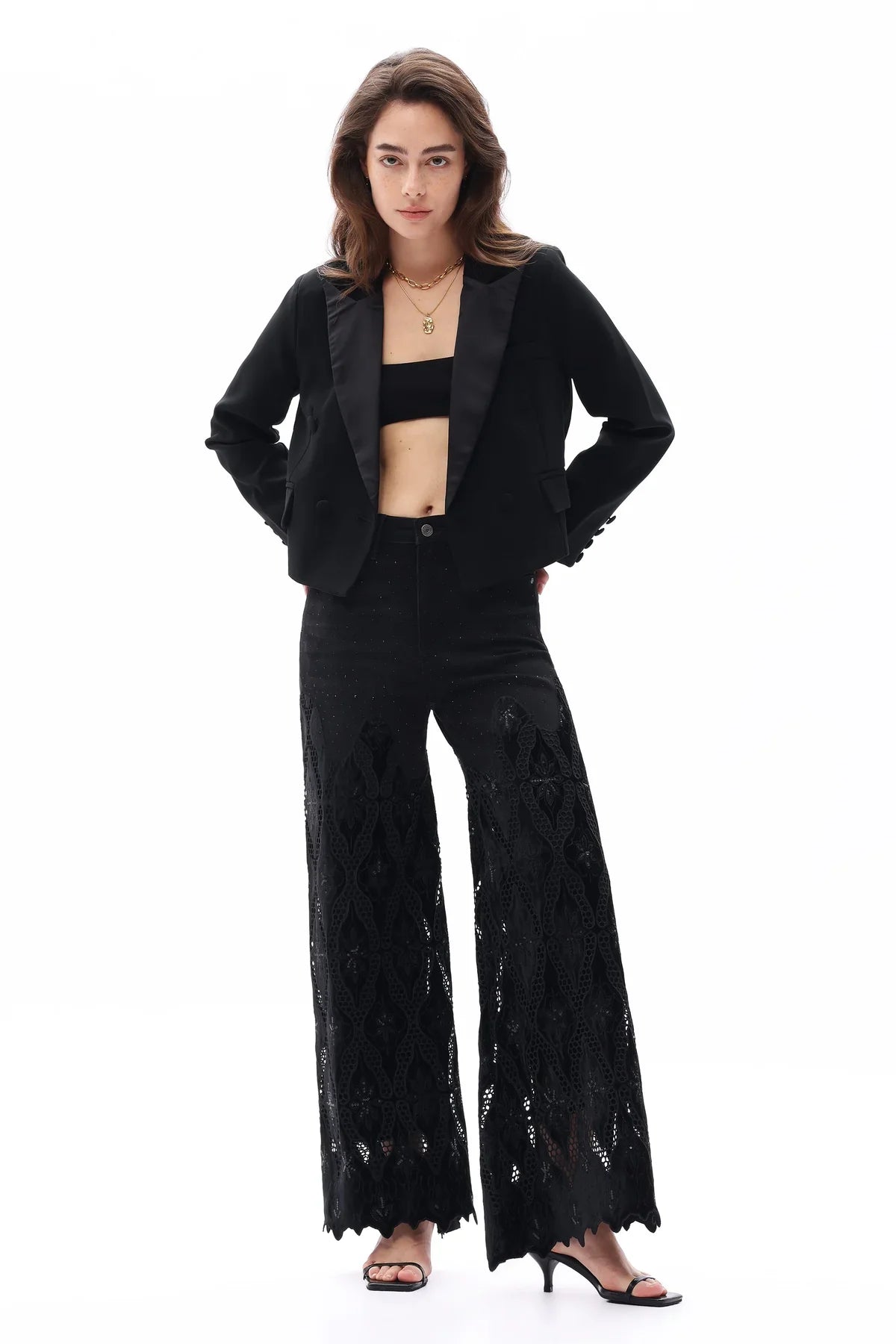 Milton High Rise Lace Jean