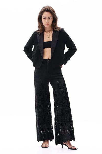 Milton High Rise Lace Jean