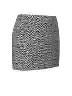Sandra Brown White Herringbone Mini Skirt