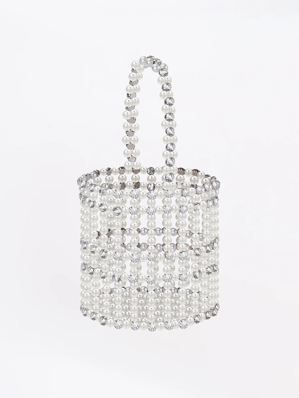 Miss Circle Pearl Diamond Mini Handbag