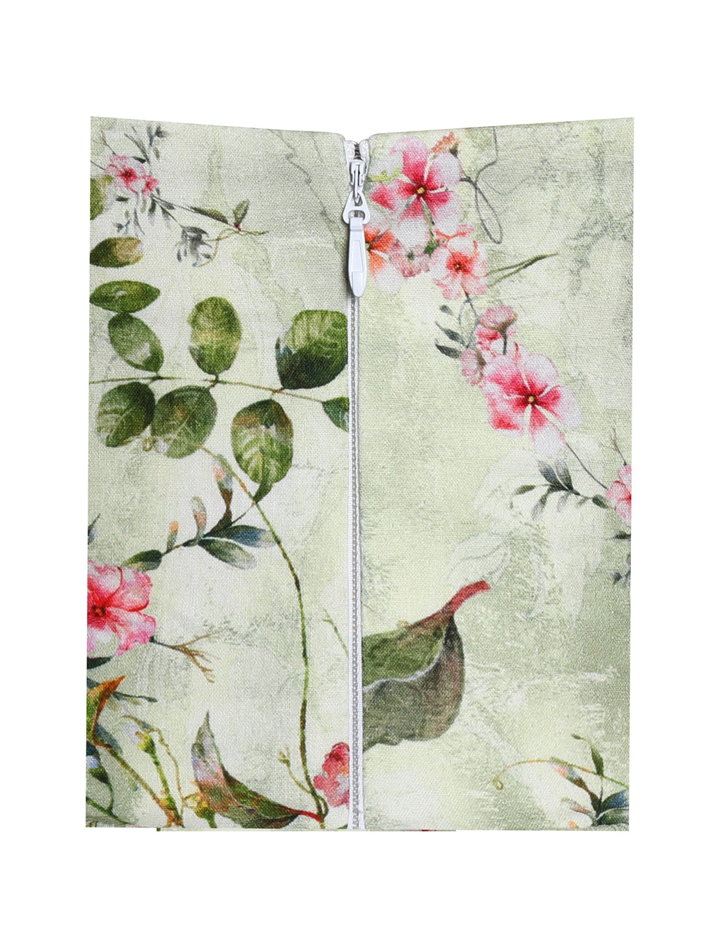 Jacinda Green Floral Print Linen Midi Dress