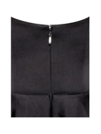 Edda Black Maxi Gown with White Bow