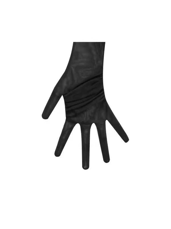Qira Black Mesh Opera length Gloves