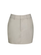 Zuli Tan Cotton Gabardine Mini Skirt