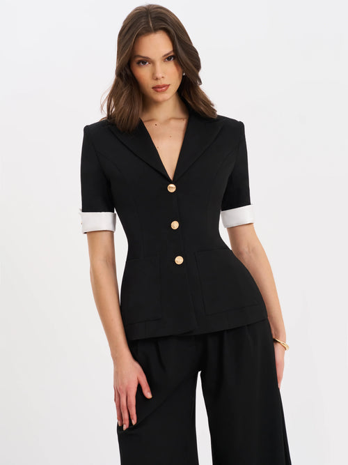 Aleena Short Sleeve Business Casual Blazer