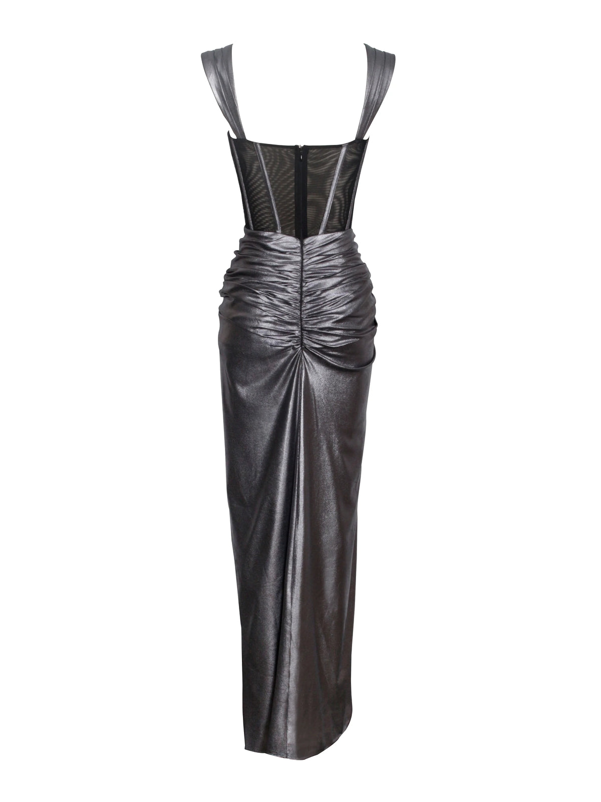 Odessa Silver Metallic Corset Maxi Dress Archive Sale