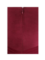 Fabienne Burgundy Mesh Cap Sleeve Mermaid Gown