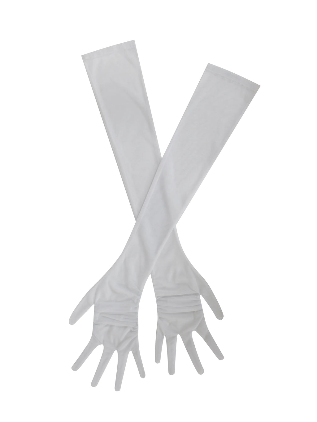 Qira White Mesh Opera length Gloves