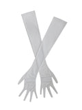 Qira White Mesh Opera length Gloves