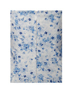 Paloma Blue Print Linen Corset Draping Top Midi Dress