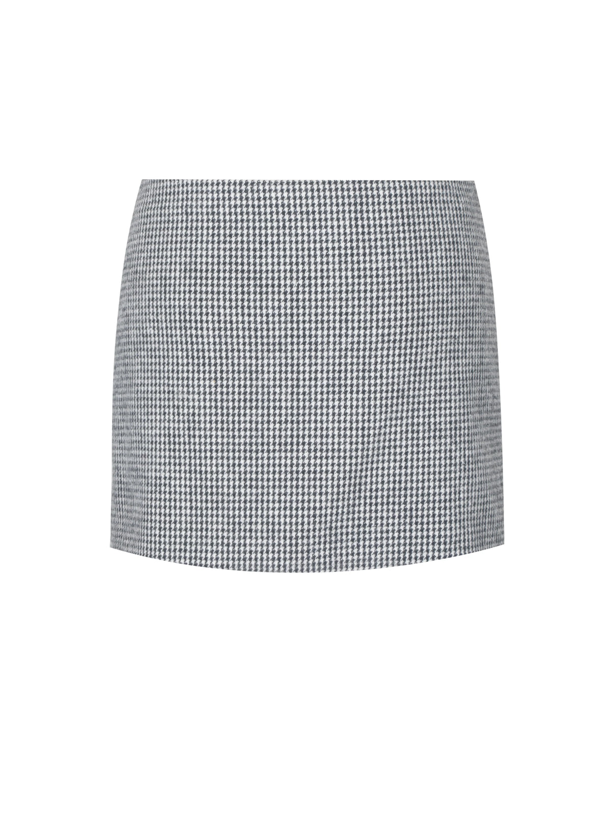 Victoria Black Micro Houndstooth Mini Skirt
