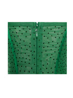 Holly Green Crystallized Corset High Slit Satin Gown Archive Sale
