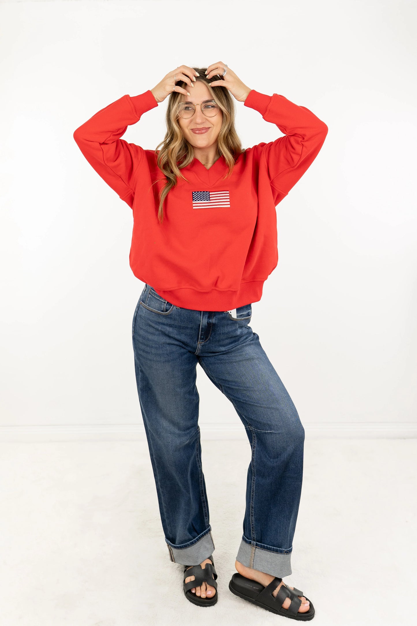 Liberty V Neck Sweatshirt