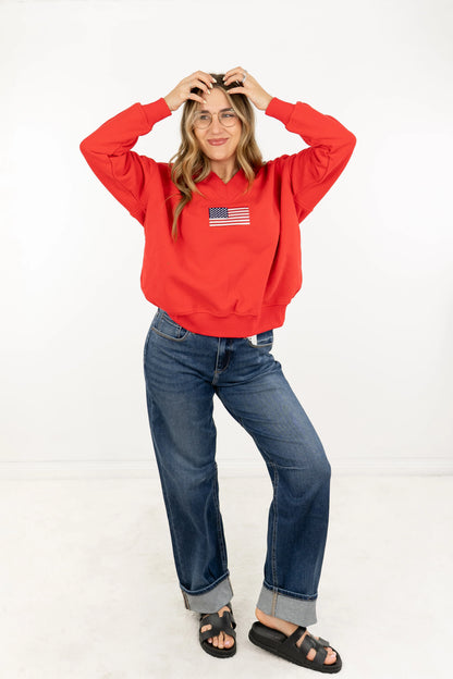 Liberty V Neck Sweatshirt