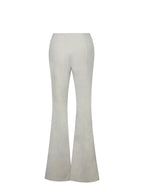 Adriana Cream Soft Leather Low Rise Boot Cut Pants