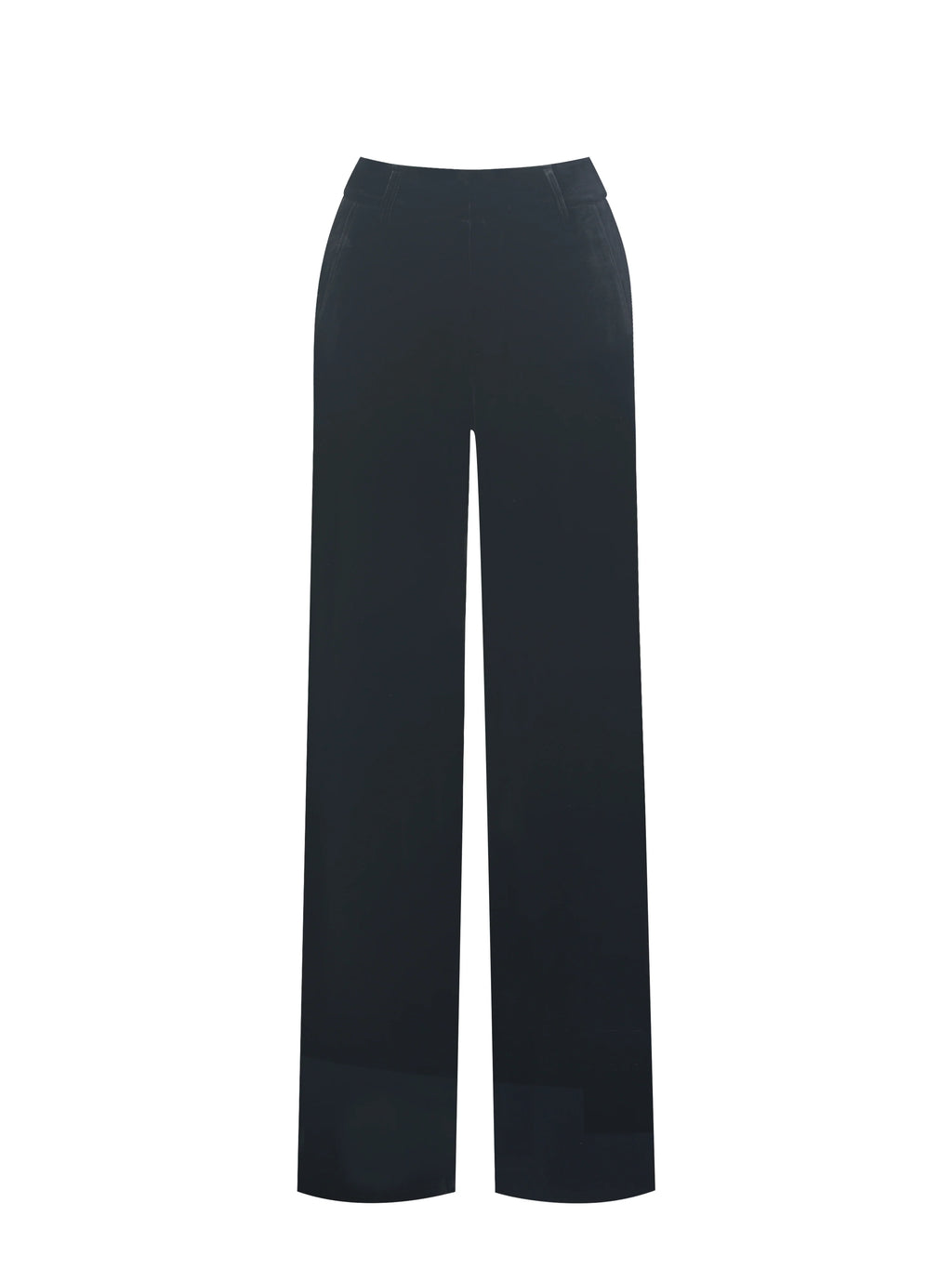 Ronnie Low Waisted Straight Leg Black Velvet Pants